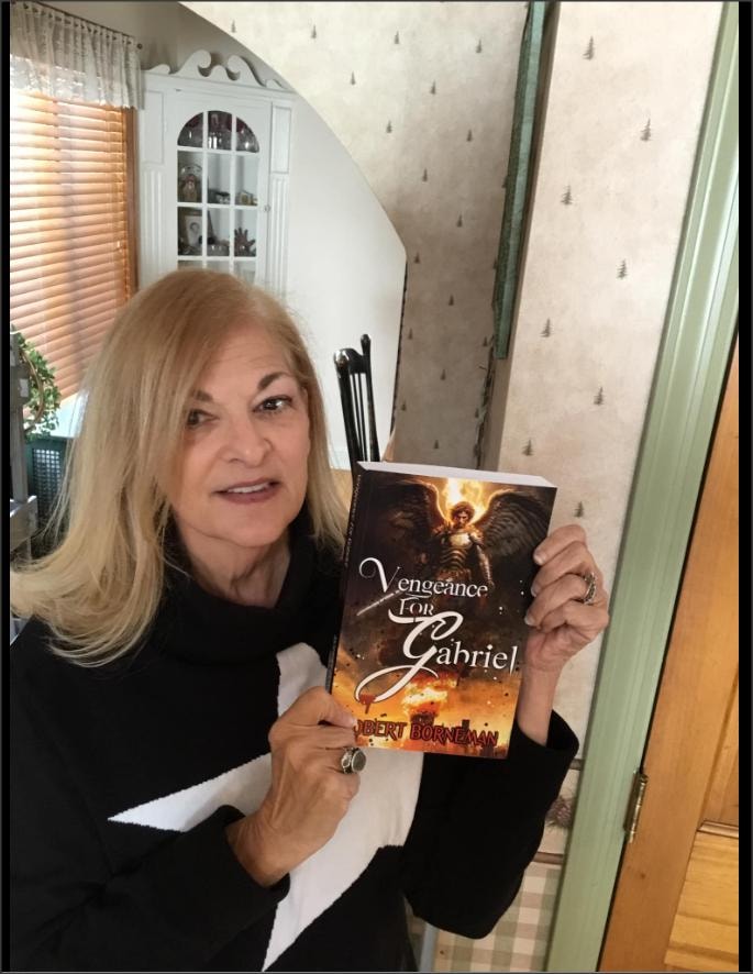 Maryann Greco Dombrowski with the book